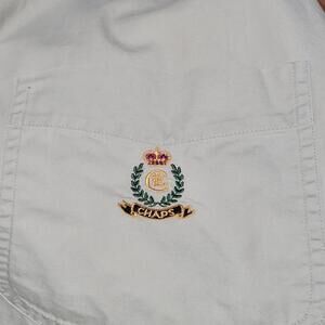 Chaps Ralph Lauren Linen Blend Button Down Tan Work Shirt, Mens Size 2XL,‎ VTg